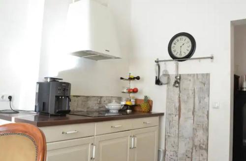 Η κουζίνα ή μικρή κουζίνα στο Charmante Altbauwohnung im Shabby Chic Stil mit Wintergarten und Gartenblick - Ihr perfektes Zuhause in Graz