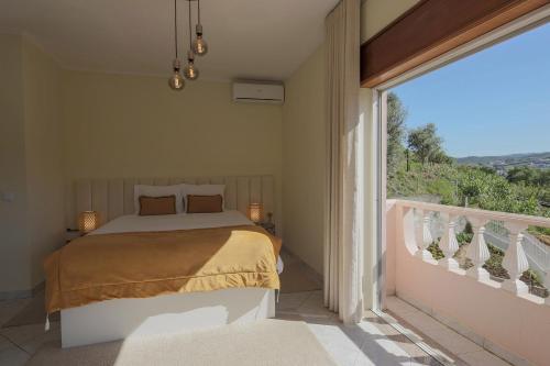 Un pat sau paturi într-o cameră la Casa do Carril