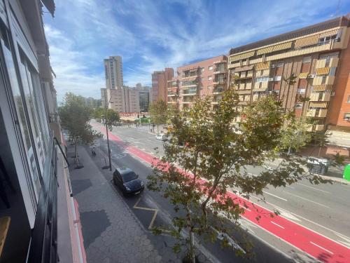 a car parked on a street in a city at Benidorm JL 1 y 2 in Benidorm