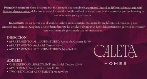 Caleta Homes - Ancha del Carmen