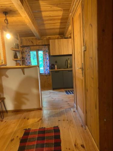 Dapur atau dapur kecil di Dom z linią brzegową Narwi