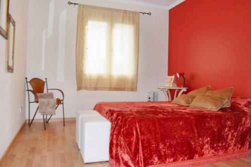 Krevet ili kreveti u jedinici u objektu One bedroom apartement with sea view balcony and wifi at Ribeira Grande