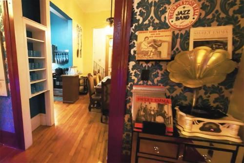 a hallway with a living room and a living room with a room at 1234 New Orleans in New Orleans