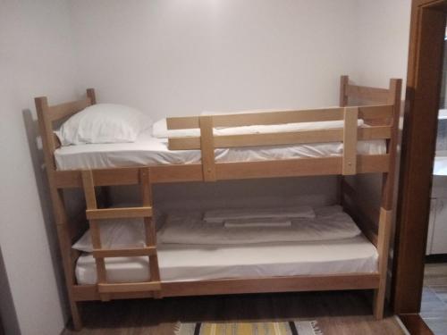 Katil atau katil-katil dalam bilik di Apartments Izvor Lisine