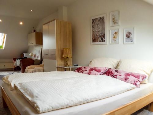 Katil atau katil-katil dalam bilik di Gemütliches Appartement in MG