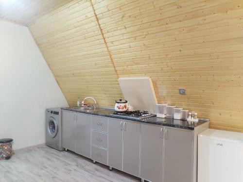 Kuchyň nebo kuchyňský kout v ubytování A-frame