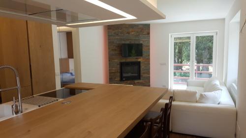Χώρος καθιστικού στο Appartamento in Villa a Champoluc in Val' d'Ayas