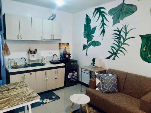 Kuchyň nebo kuchyňský kout v ubytování Pamz View Studio Condominium Unit