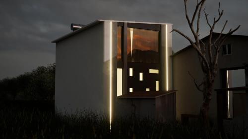 a building with a window on the side of it at Endless View loft in Mesimvría