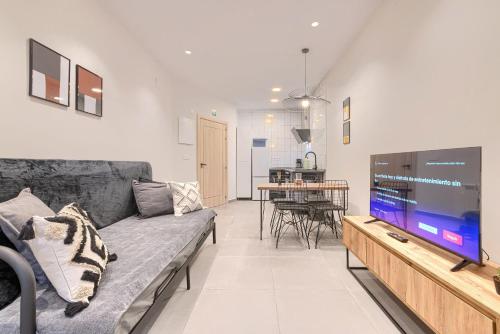 TV a/nebo společenská místnost v ubytování Apartamentos Basarrate Self Check in