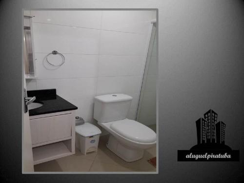 Bilik mandi di Apenas 5 min das Termas, encantador apto 203