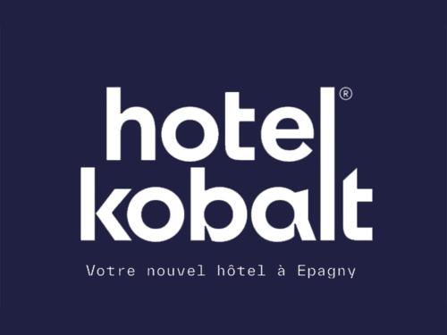 een bord met de naam node kobelle in het wit bij Best Western Hotel Kobalt in Épagny