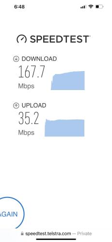 a screenshot of a cell phone with the speediest text at Beachside & Jetty View Apartment 6 - Captain's Apt in Streaky Bay
