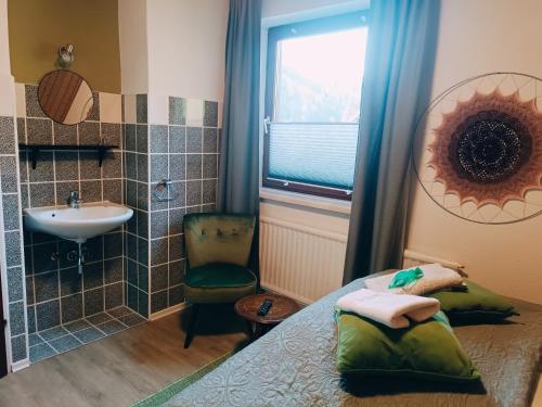 Koupelna v ubytování Haus Sonnblick