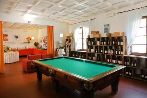 Biliár nebo kulečník v ubytování Hotel Le Renaie
