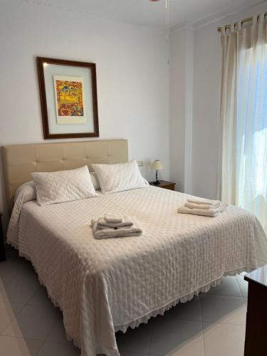 Katil atau katil-katil dalam bilik di Apartamento SOL