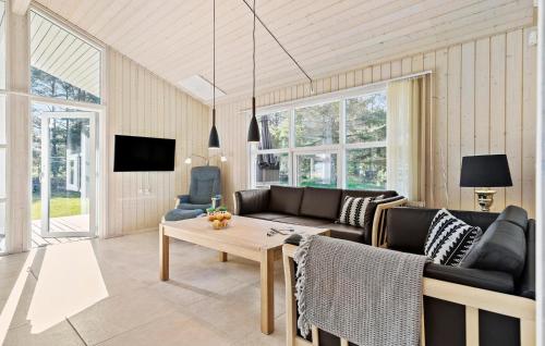 Μια τηλεόραση ή/και κέντρο ψυχαγωγίας στο Pet Friendly Home In Ålbæk With Wifi