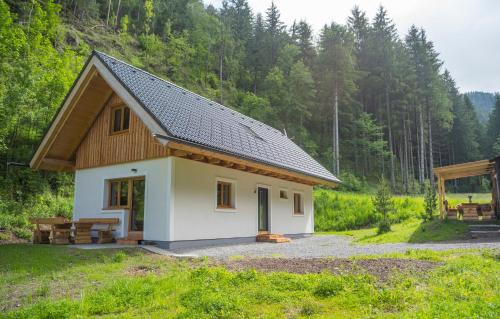 a small house in the middle of a forest at Grobmbauerhütte in Sankt Stefan ob Leoben
