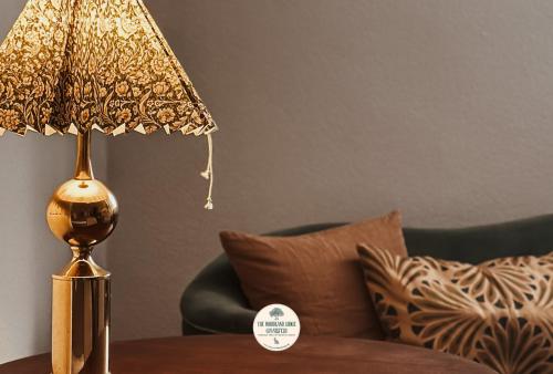 Area soggiorno di The Woodland Lodge Gisselfeld