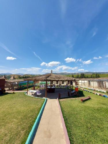 a view of a park with a playground at LA GRANJA in Tetouan