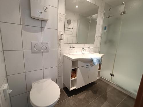 Ένα μπάνιο στο Ferienwohnung Moselstrand