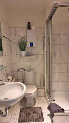 Et badeværelse på Ferienwohnung Sophie