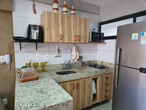 Kuchyň nebo kuchyňský kout v ubytování FLAT 104 Luis Correia Vila Atlântida