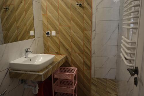 Koupelna v ubytování Domyletnie Pobierowo dom 100m2 z działką i balkonem