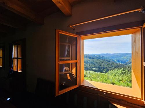 a window in a room with a view at Chalupa Štrčková - srdce Valašska in Vsetín