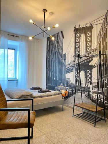 Χώρος καθιστικού στο cozy, neu, modern apartment im 2ten Obergeschoss