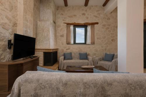 Μια τηλεόραση ή/και κέντρο ψυχαγωγίας στο DANDELION stone house