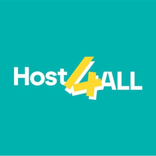 a logo of the hostel with the hostel plusigil at Host4ALL Bixio Cuore di Falconara in Falconara Marittima