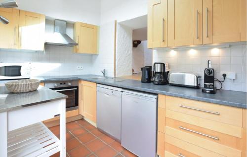 Dapur atau dapur kecil di Stunning Home In Saint-Vaast-La-Hougue