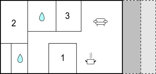 um diagrama da tabela periódica de elementos com números diferentes em Beautiful Home In Tranekr With Wifi em Tranekær