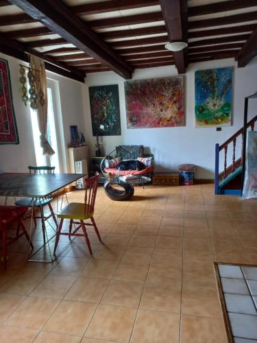 Χώρος καθιστικού στο Chambre d'hôte