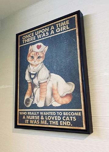 a picture of a cat in a sign on a wall at 榆樂旅館 YULOK Guesthouse in Hong Kong