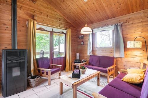 Posezení v ubytování Chalet 16 pâquerette