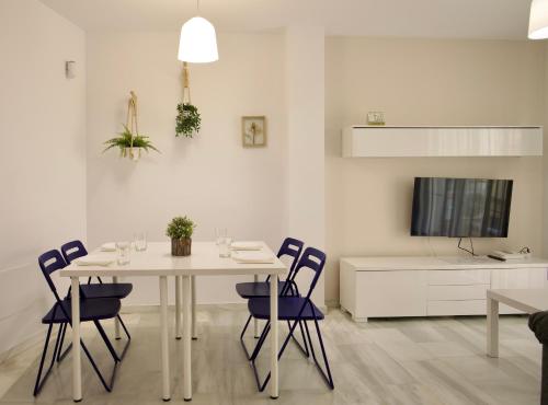 Posteľ alebo postele v izbe v ubytovaní Bonito apartamento cerca de la playa de Torrox