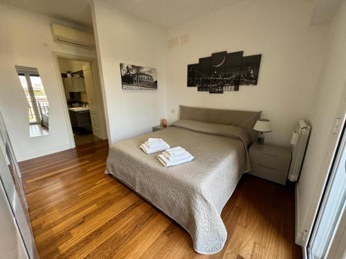 Postel nebo postele na pokoji v ubytování Comfortable apartment near the Vatican