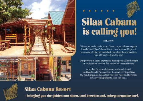 a flyer for a sustainable house under construction at Silaa Cabana in Trincomalee