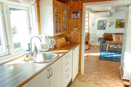 Η κουζίνα ή μικρή κουζίνα στο Cabin for 4 guests in Leynar