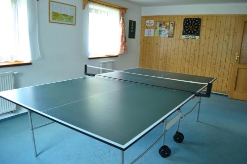 - une table de ping-pong au milieu d'une pièce dans l'établissement Penzion Eliška, à Petříkov