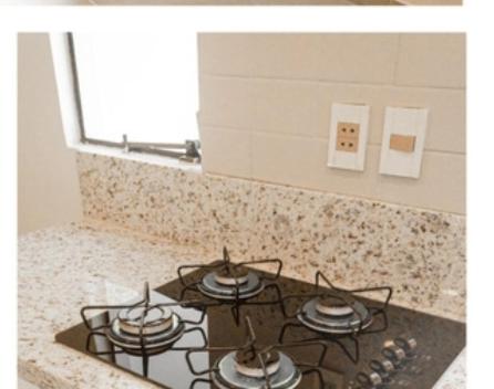 a stove top in a kitchen with a counter at "La serena" in Luque