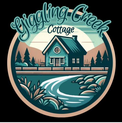 a logo for a crowing creek coffee house at Giggling Creek Cottage - BedJet! King Sized! Gazebo, 45 Acres, Arcades, Nintendo, more in Henry