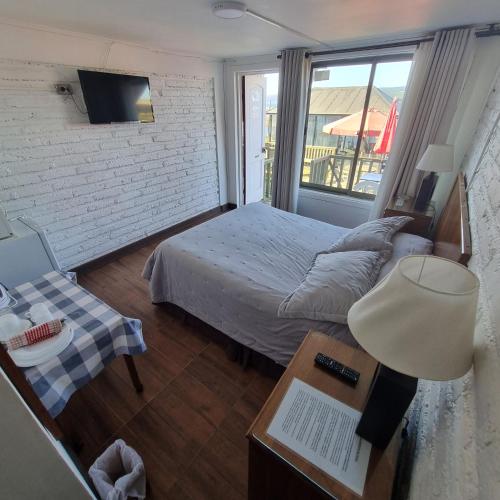 Cama o camas de una habitación en Max & Mar Pichilemu