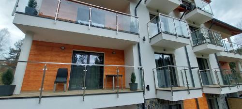 Balkoni atau teres di Apartamenty Trzy Kopce Ski & Bike & Sauna