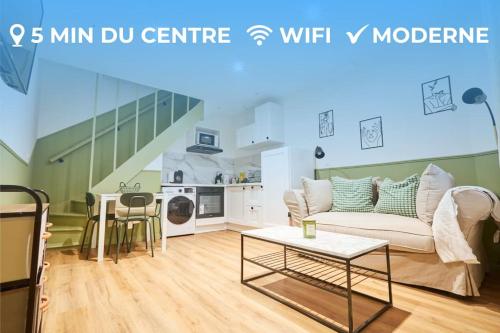 Nouveauté ! Lille T3 avec Décor Moderne, WiFi