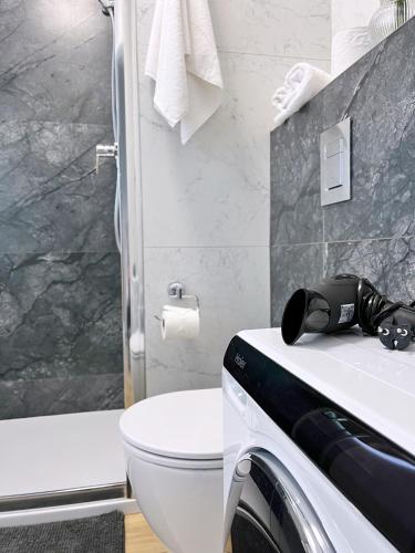 Koupelna v ubytování Apartament Zielone Podwale