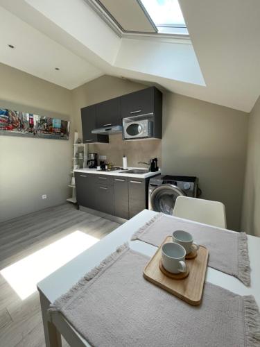 Ett kök eller pentry på Apartment 3 confort&modern
