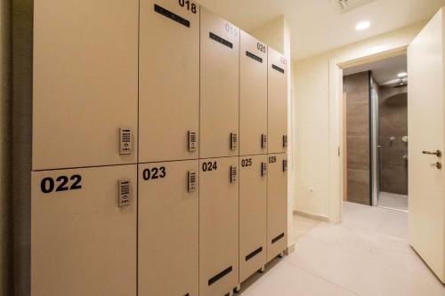 a row of lockers in a locker room at New Inn Hotel Old Town in Istanbul